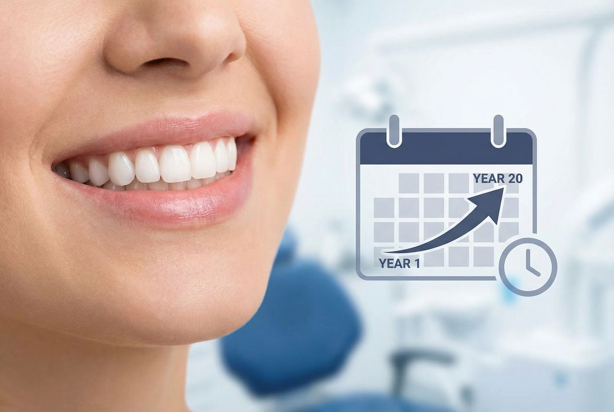 Long-lasting porcelain veneers on a smile