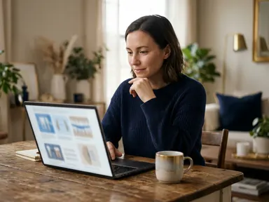 Patient researching dental options at home