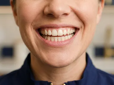 Wide smile showing all visible teeth