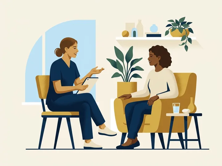 Illustration for a cosmetic dentist consultation